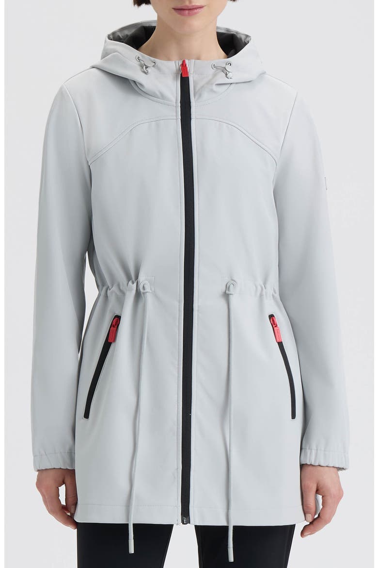 Florence Hooded Softshell Jacket, Main, color, SILVER GREY
