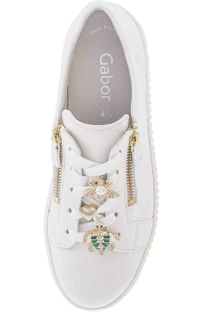 Gabor Embellished Low Top Sneaker, Alternate, color, Latte