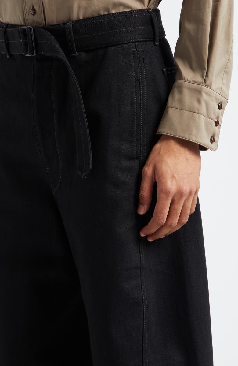 Lemaire Twisted Seam Belted Pants, Alternate, color,