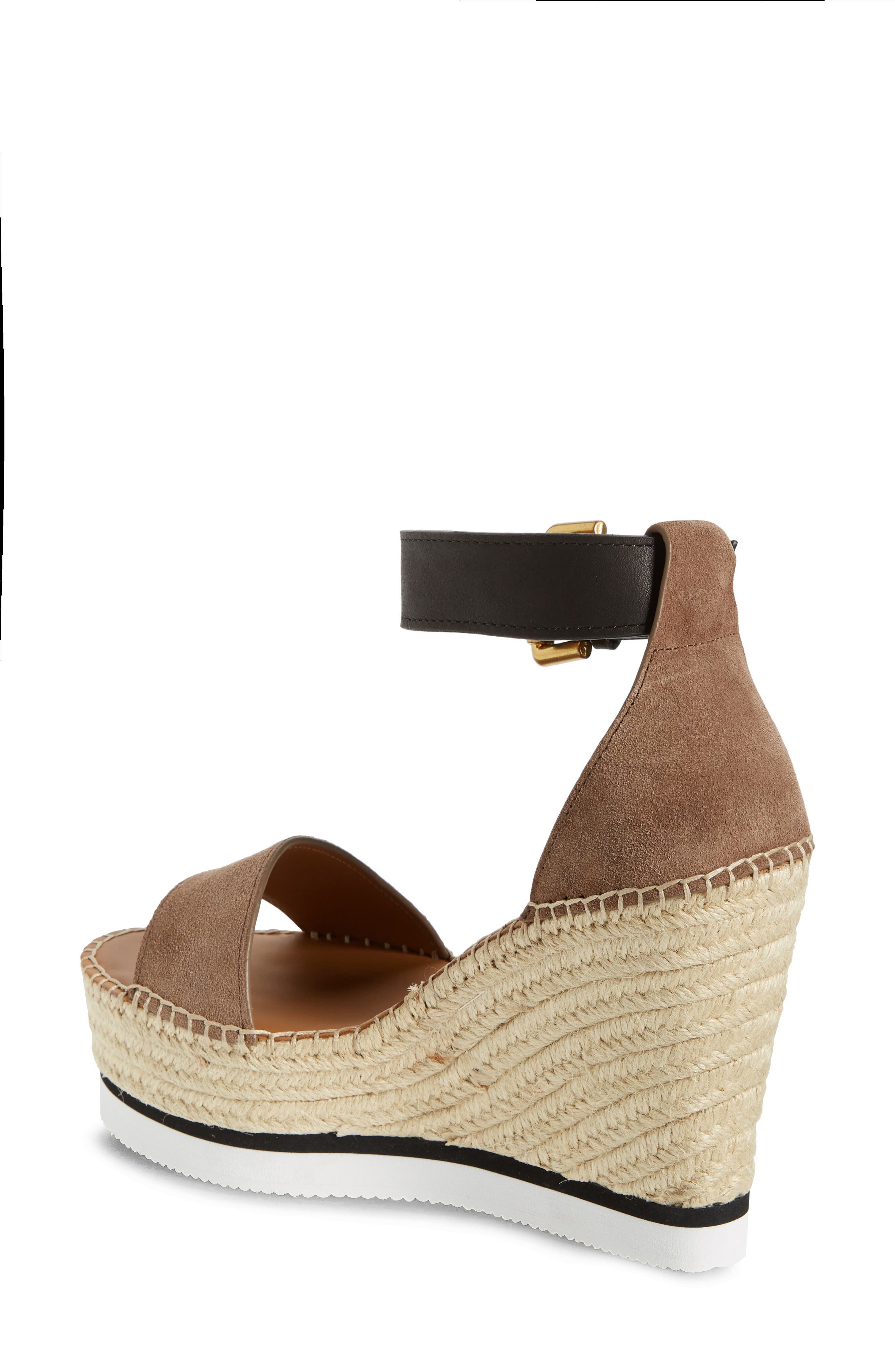 'Glyn' Espadrille Wedge Sandal, Alternate, color, TAUPE