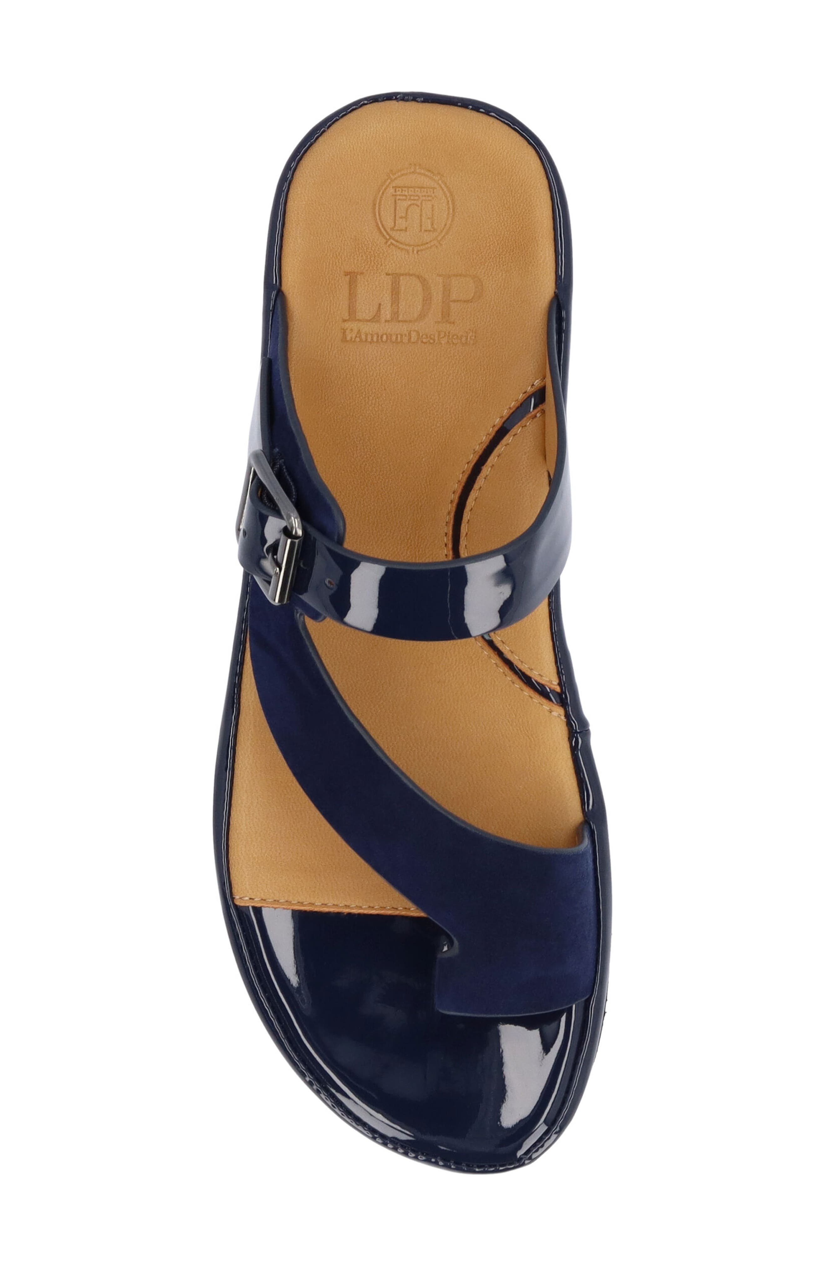 Alanza Toe Loop Sandal, Alternate, color, DARK BLUE