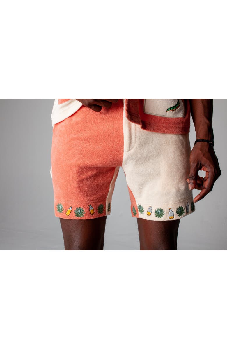 Tombolo '¡Gusanito!' Cabana Shorts, Main, color, Parchment/Pink Adobe