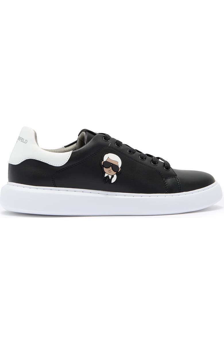 KARL LAGERFELD PARIS Karl Head Sneaker, Alternate, color, Black