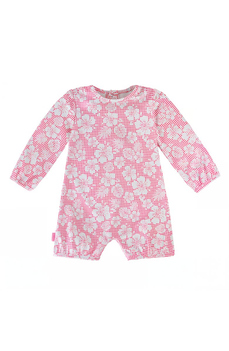 UV Skinz UV Sunzie, Main, color, Pink Hibiscus Gingham