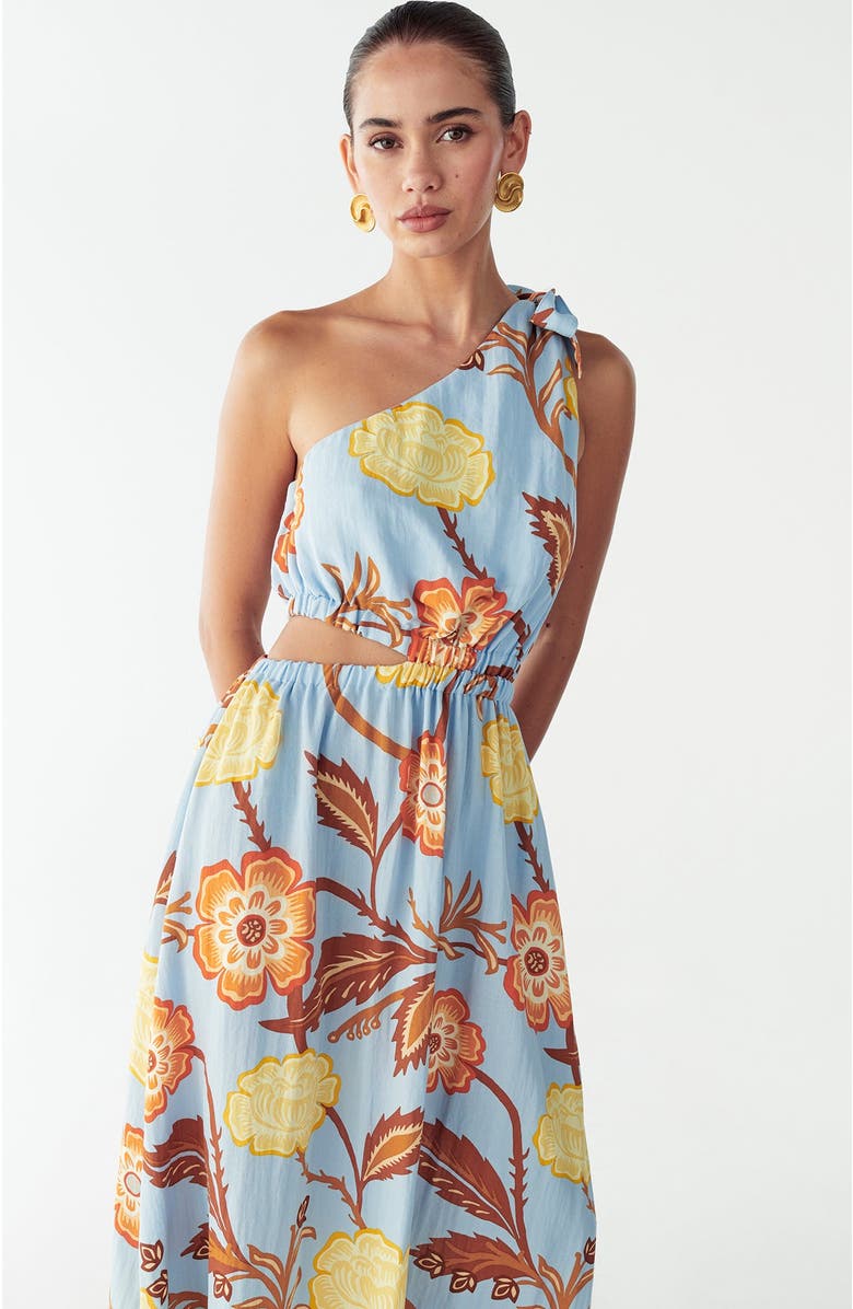 ST MRLO Amile Midi Dress, Alternate, color, Coastal Floral