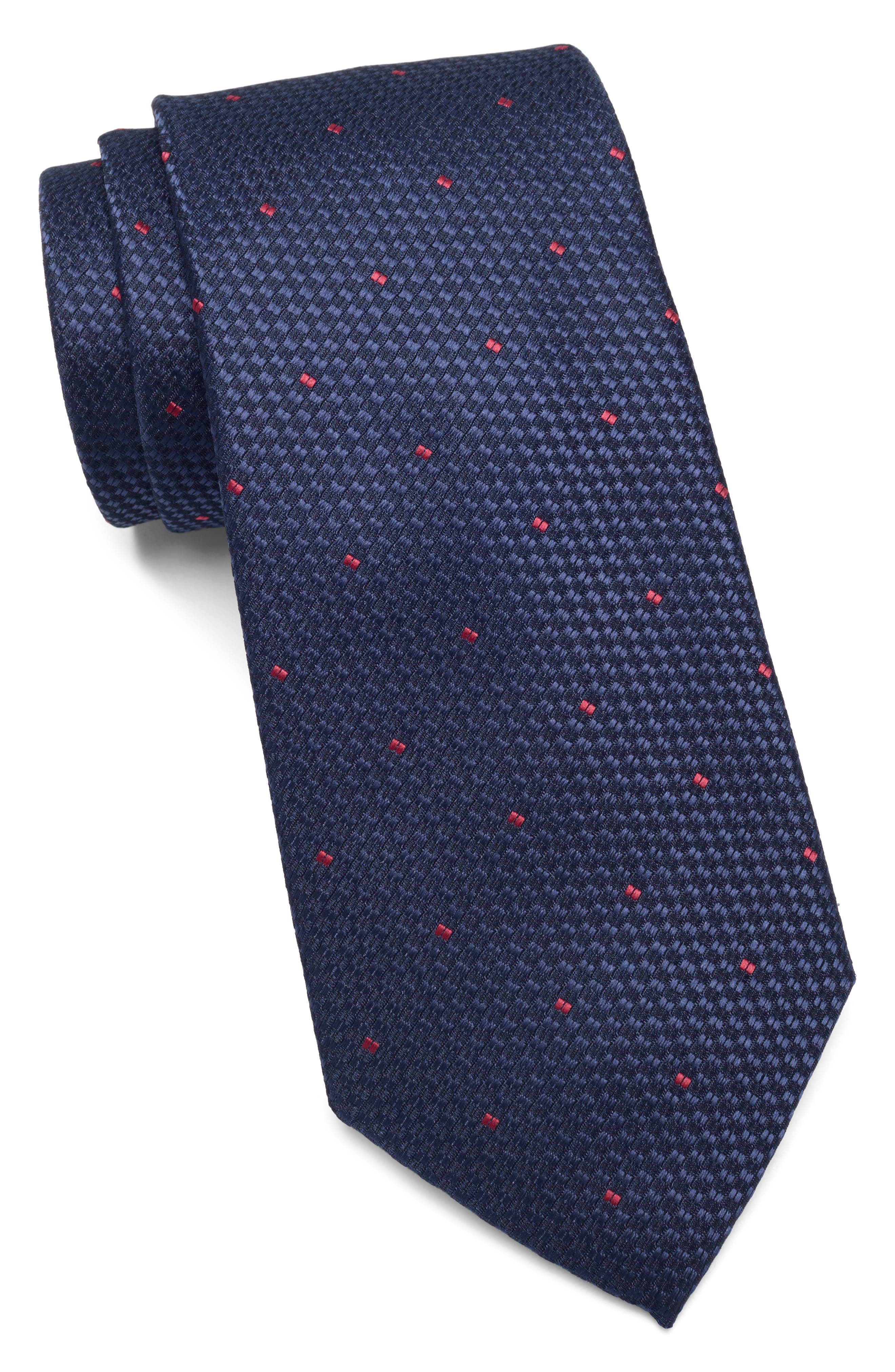 TOM BAINE Grid Texture Tie