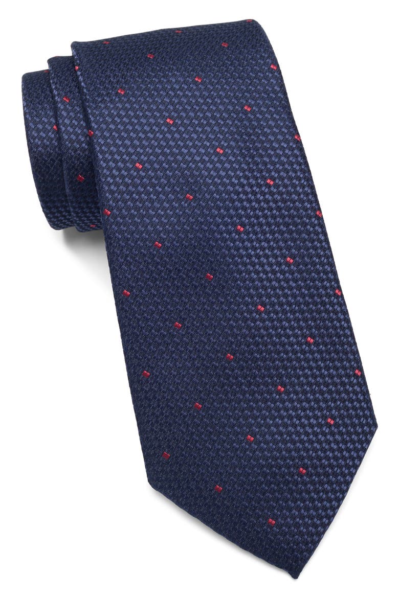 Grid Texture Tie, Main, color, BLUE