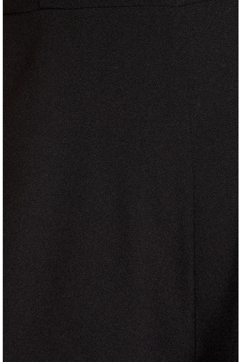 V-Neck Wide Leg Crop Jumpsuit, Alternate, color, BLACK