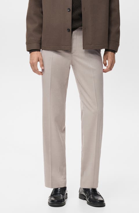 Regular Fit Pleated Pants