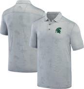 Tommy Bahama Men's Tommy Bahama Gray Michigan State Spartans Sport Palm Coast Palmera IslandZone Polo