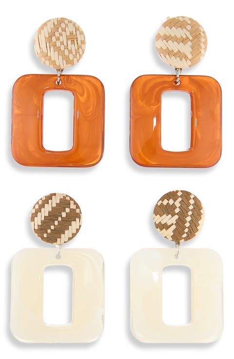Set of 2 Door Knocker Earrings
