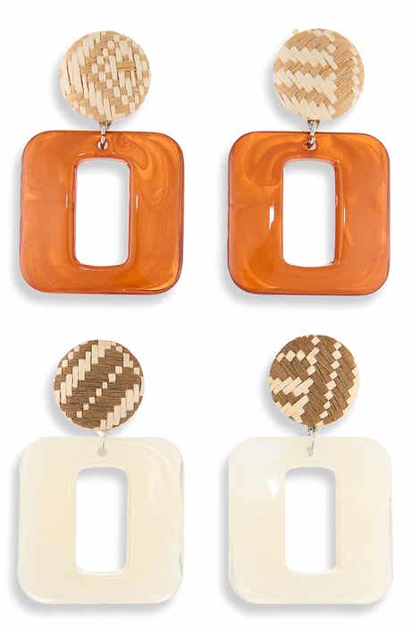 Set of 2 Door Knocker Earrings