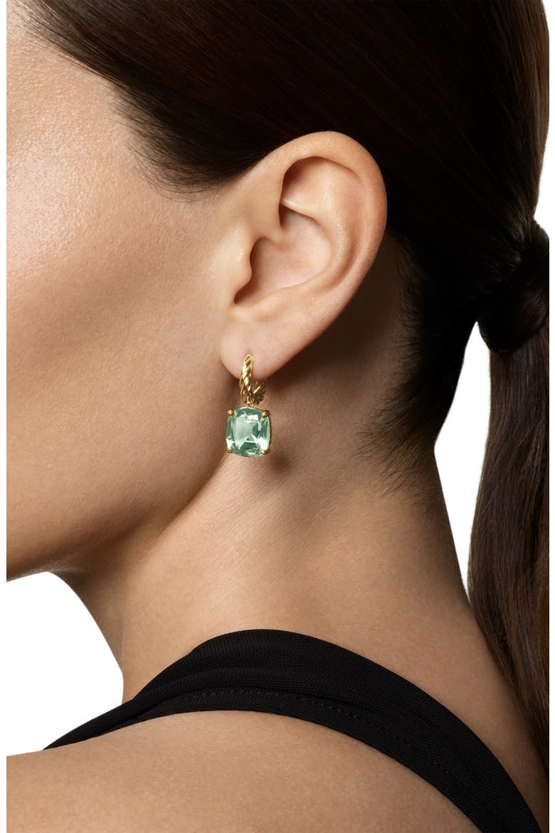 Marbella Drop Earrings in 18K Yellow Gold, Alternate, color, NEW PRASIOLITE