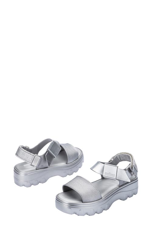 Shop Melissa Kick Off Platform Sandal In Silver