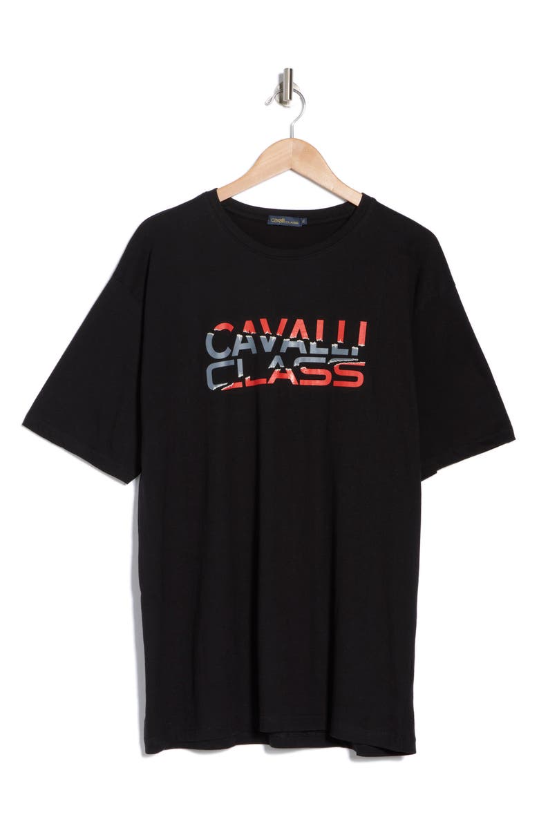 Cavalli Class Stretch Cotton Graphic T-Shirt, Main, color,
