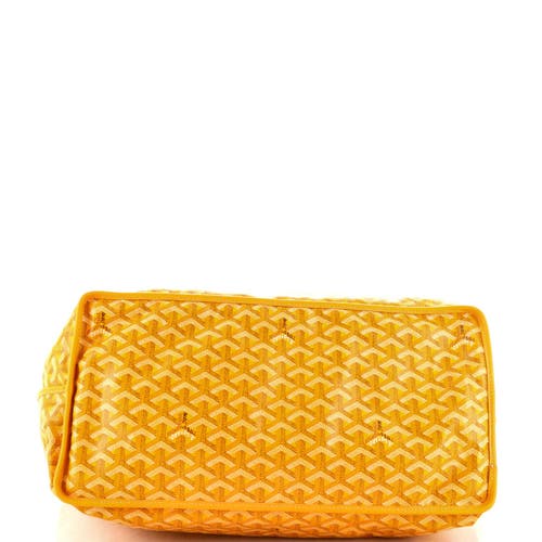 Pre-owned Goyard  Goyard Anjou Reversible Tote Coated Canvas Gm In Yellow