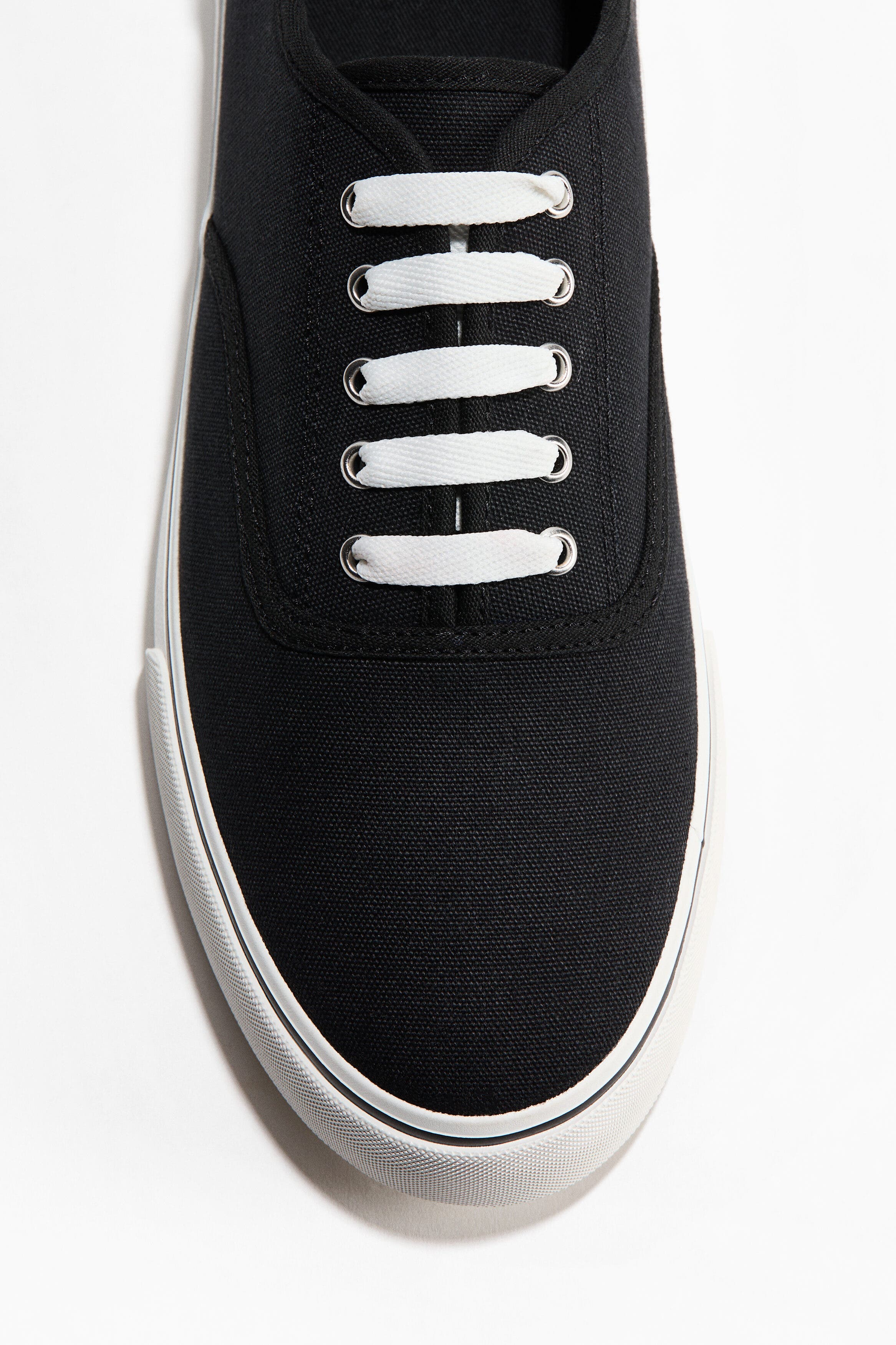 H&M Canvas Trainers, Alternate, color, Black