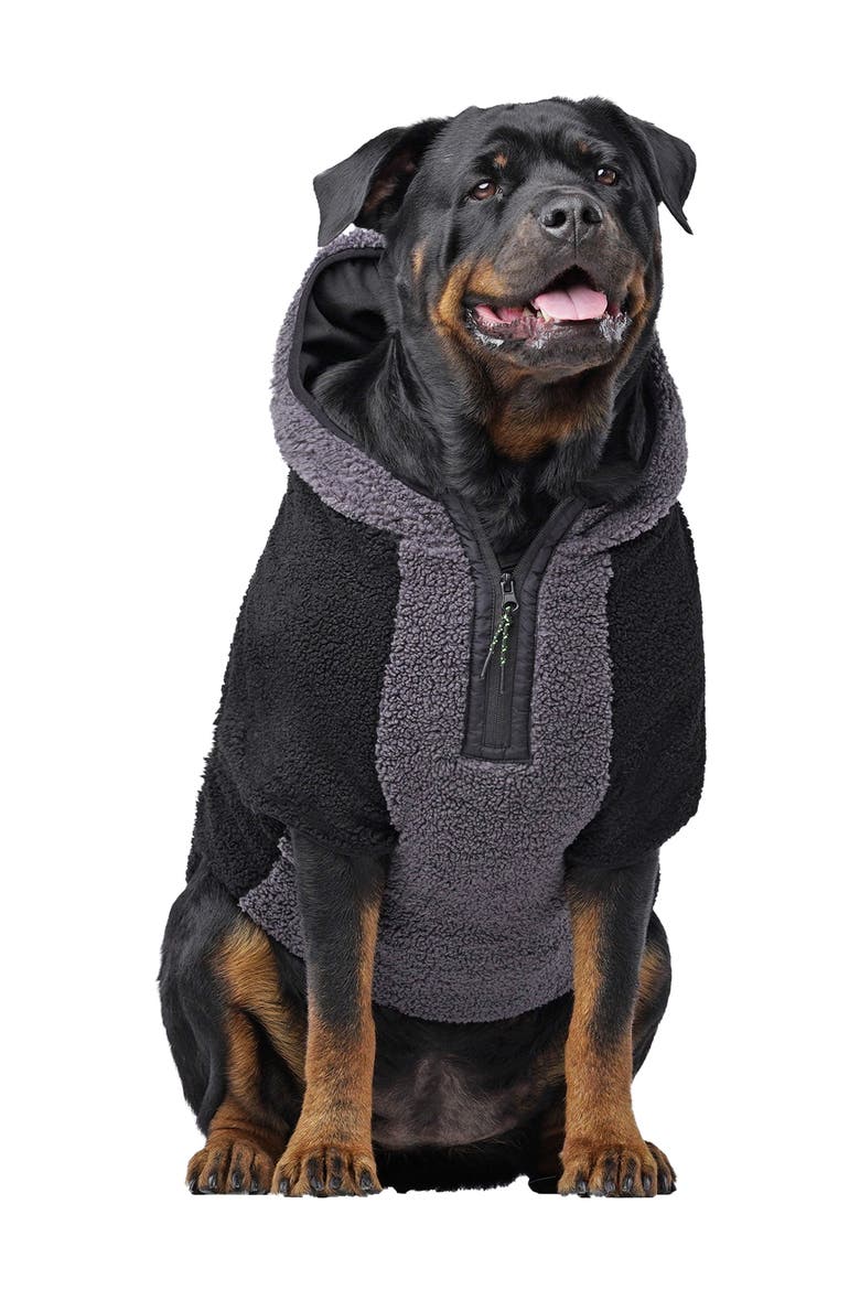 Cool Factor Fleece Hoodie, Main, color, BLACK/ GREY