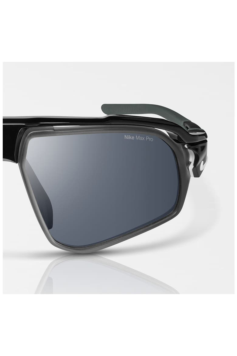 Flyfree 72mm Rectangular Sunglasses, Alternate, color, BLACK / SILVER FLASH/ VOLT