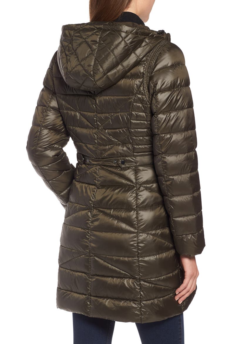 Bib Hooded Walker Coat, Alternate, color, MINSK GREY