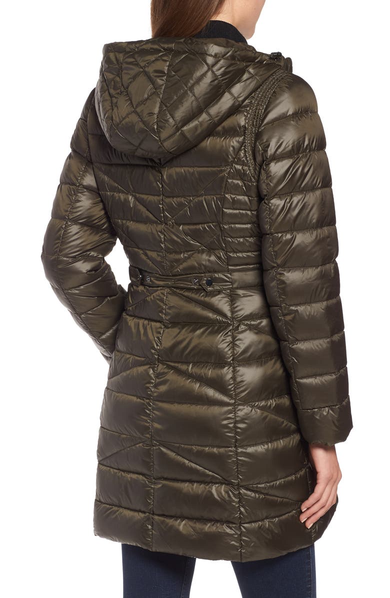 Bernardo Bib Hooded Walker Coat, Alternate, color, 