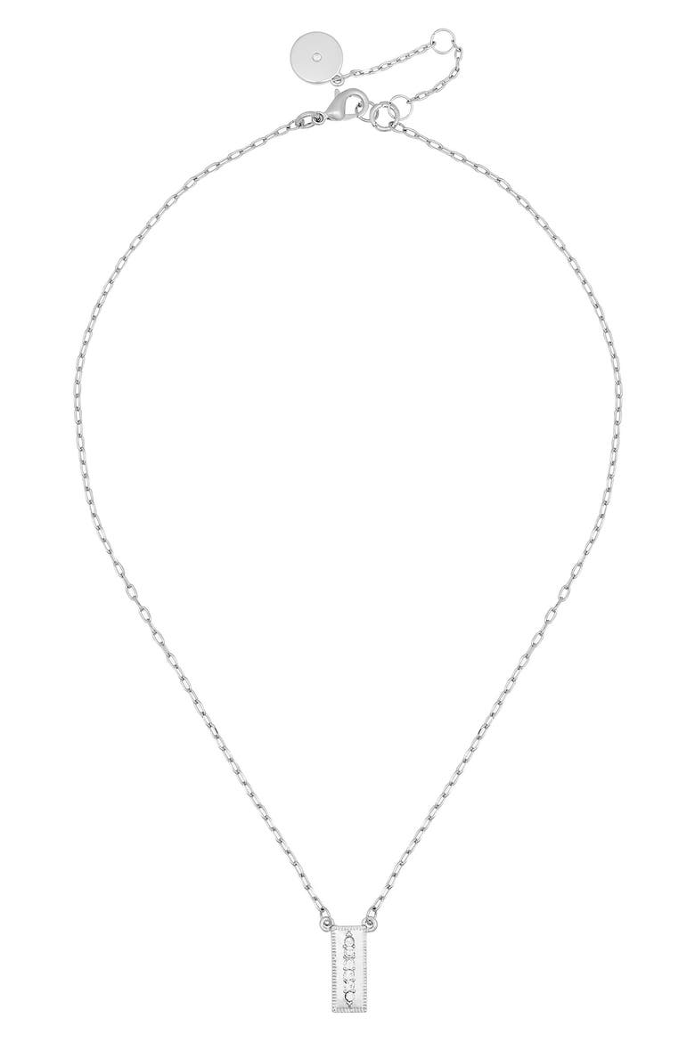Charm Pendant Necklace, Main, color, SILVER TONE