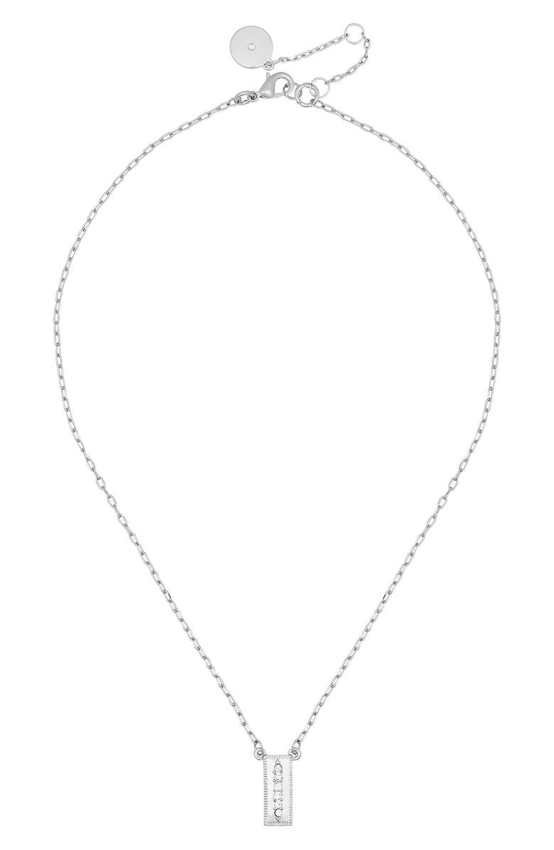 Vince Camuto Charm Pendant Necklace, Main, color, Silver Tone