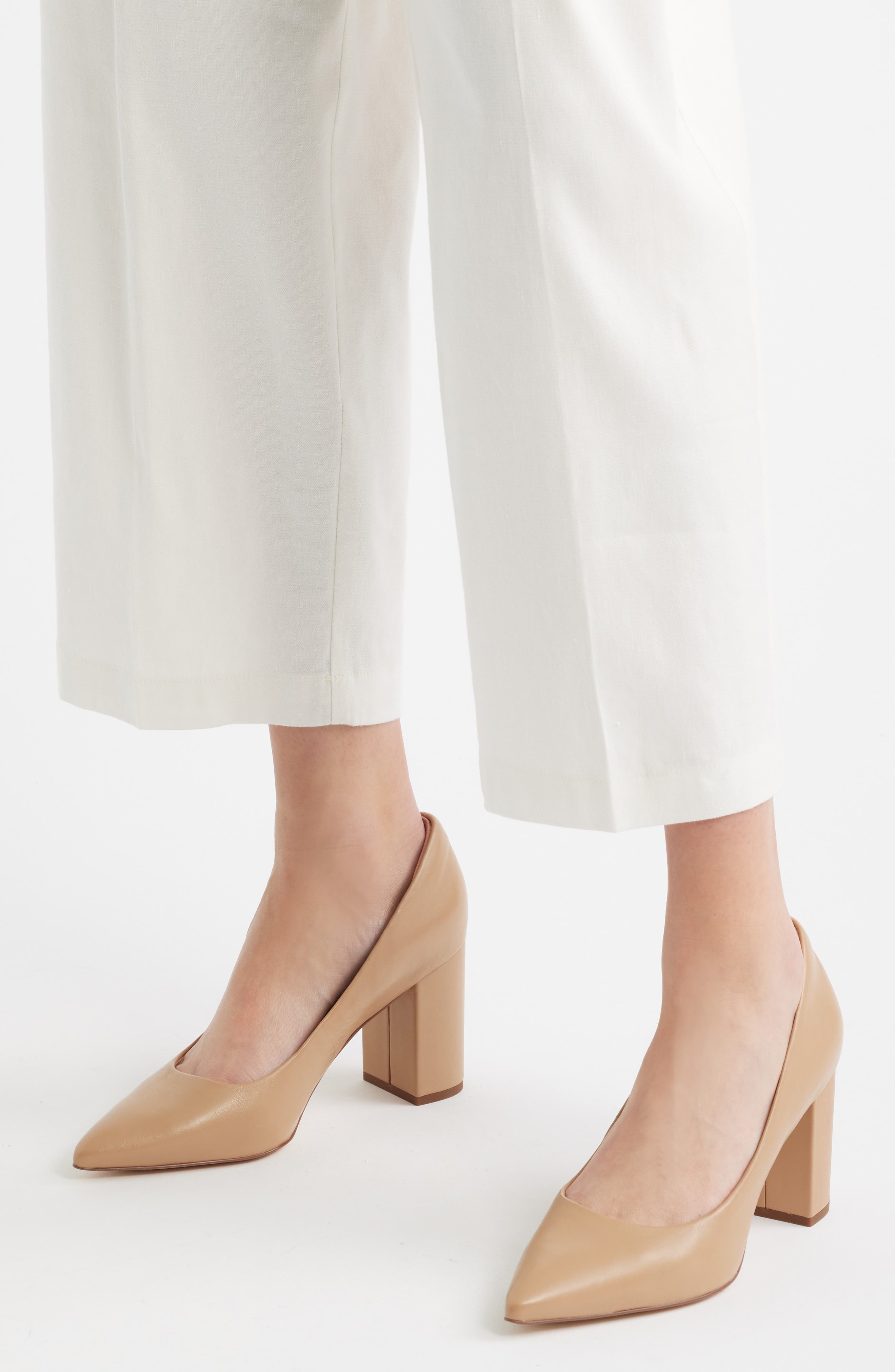 Nordstrom Poppy Pointed Toe Pump, Alternate, color, Tan Light