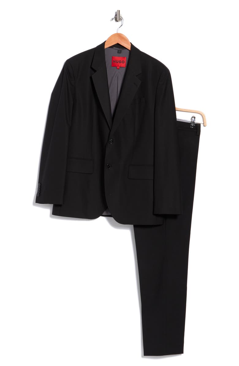 BOSS Karl Solid Suit, Main, color, Black