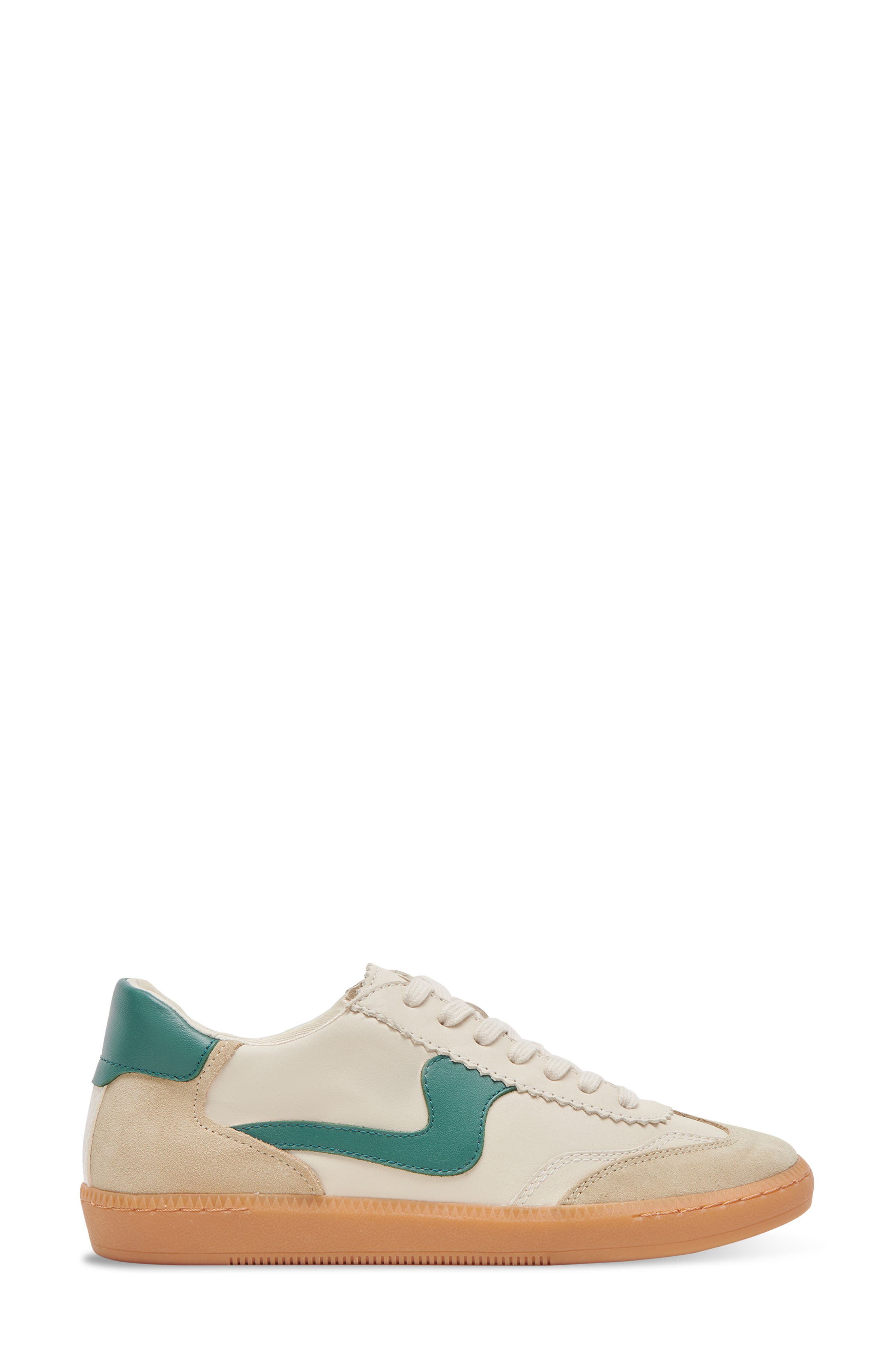 Notice Sneaker, Alternate, color, WHITE/GREEN LEATHER