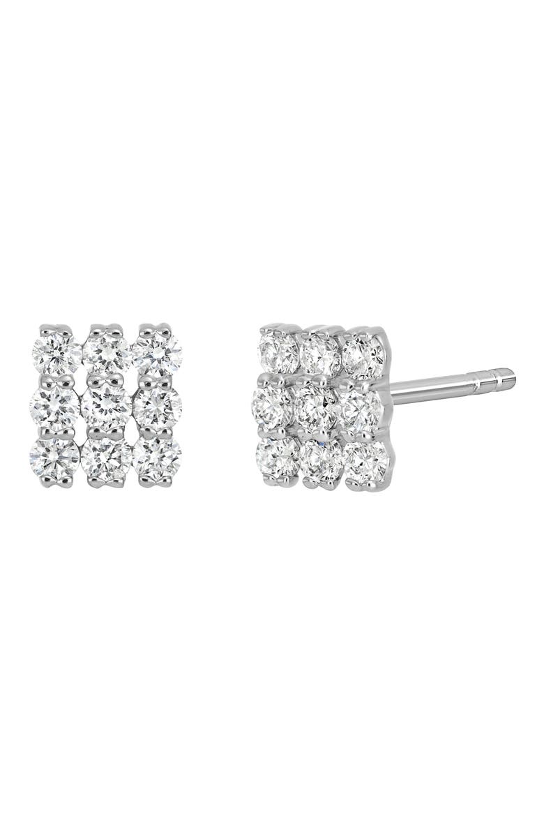 Diamond Stud Earrings, Main, color, 18K WHITE GOLD