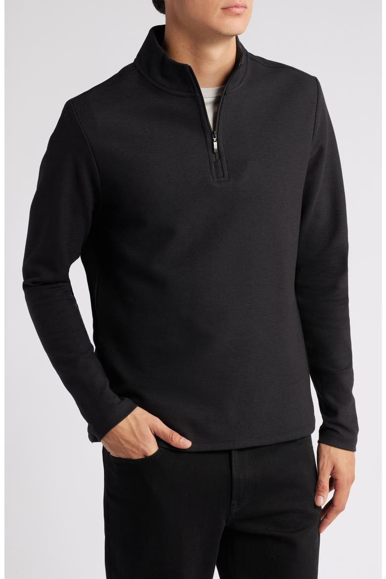 Karuna Half Zip Pullover, Main, color, BLACK