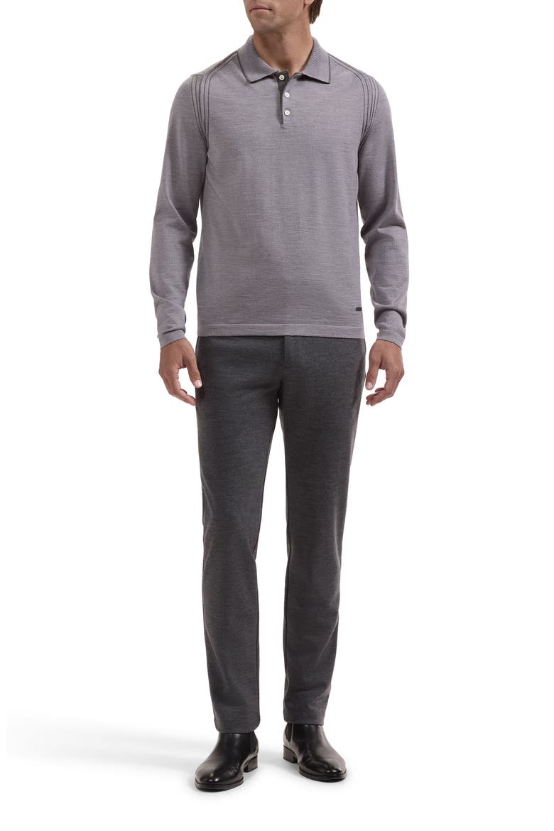 Merino Wool Polo Sweater, Alternate, color, GRAPHITE