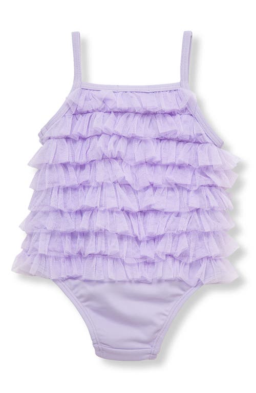 Habitual Kids Ruffle Tiered One-piece Swimsuit In Purple