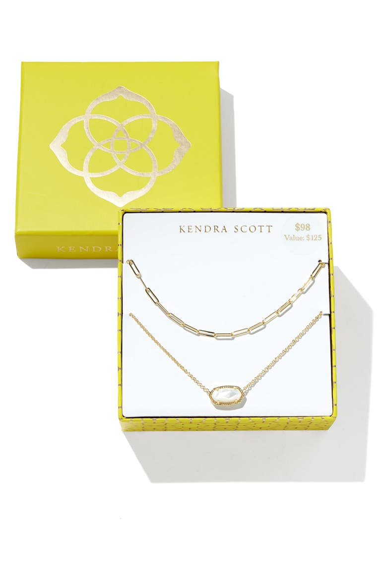 Elisa & Courtney Necklace Set, Alternate, color, GOLD IVORY MOTHER OF PEARL