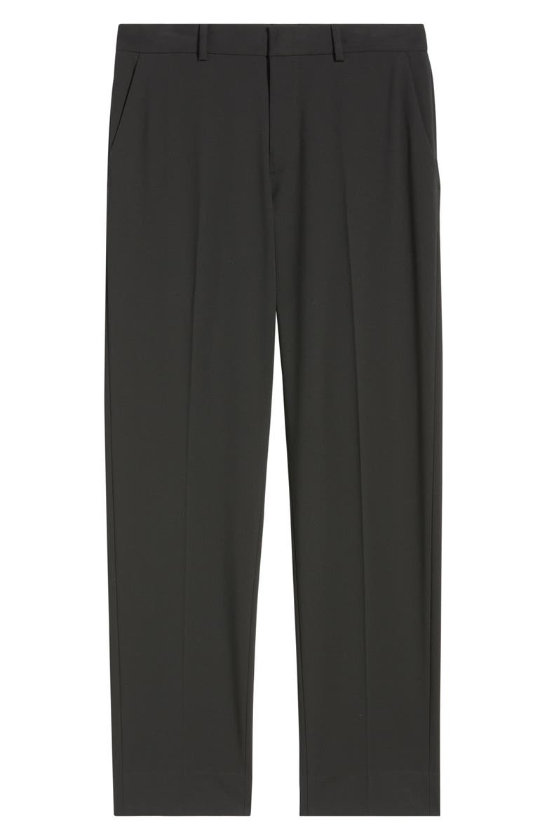 Open Edit Slim Fit Solid Flat Front Stretch Suit Pants, Alternate, color, Black