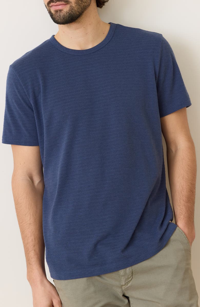 Marine Layer Signature Jacquard T-Shirt, Main, color, Mood Indigo