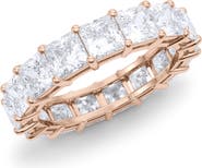 HauteCarat Princess Lab Created Diamond Eternity Ring