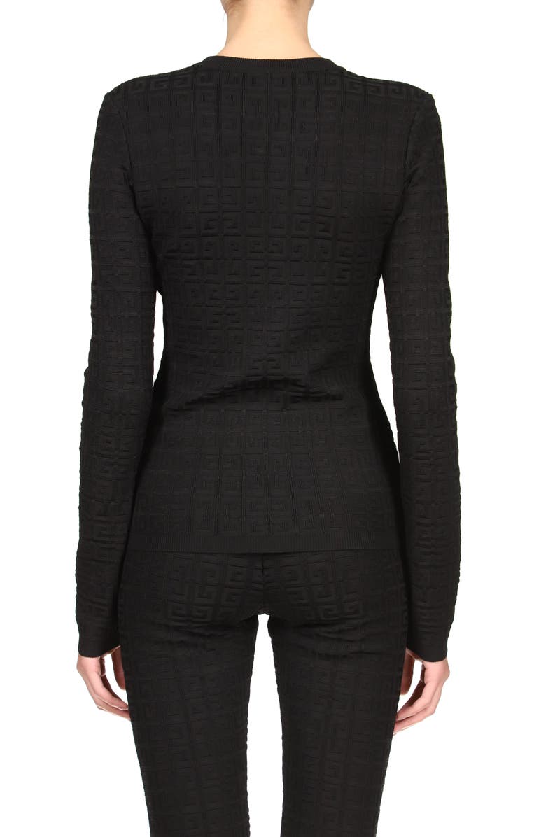 Givenchy Logo Jacquard Crewneck Sweater, Alternate, color, 