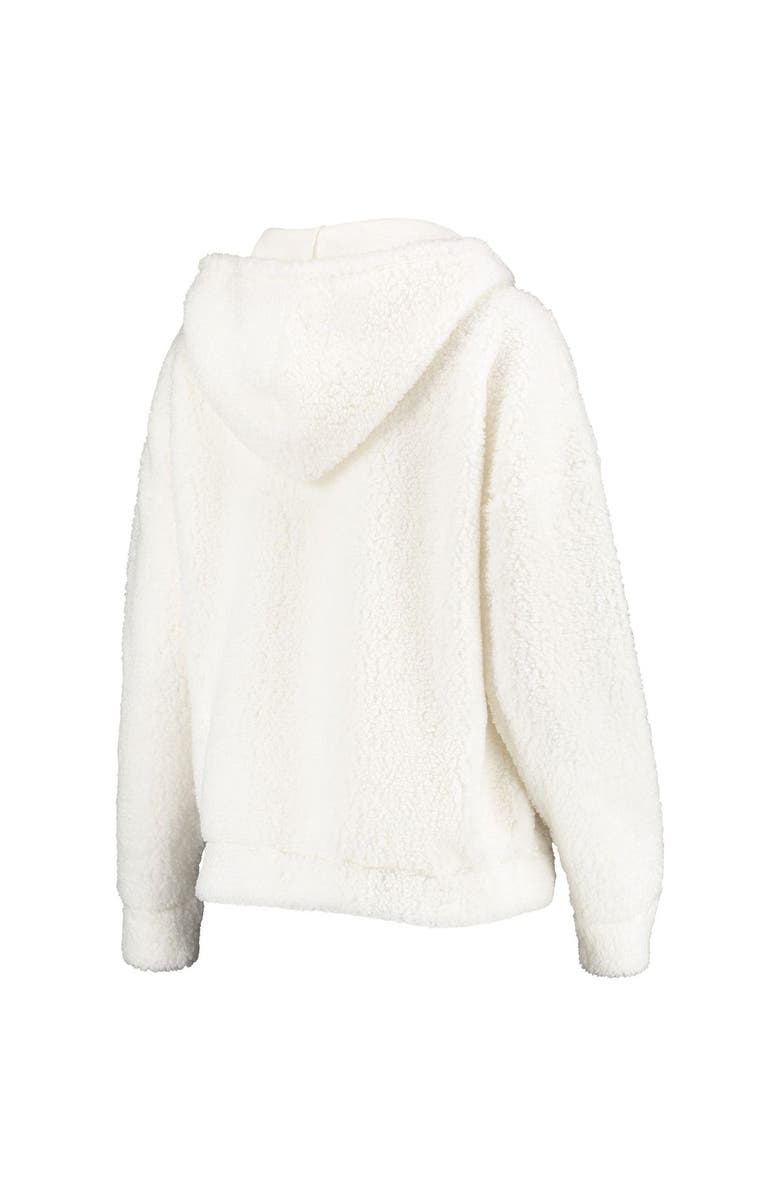 CONCEPTS SPORT Women's Concepts Sport Cream Toronto Raptors Fluffy Long Sleeve Hoodie Top & Shorts Sleep Set, Alternate, color,