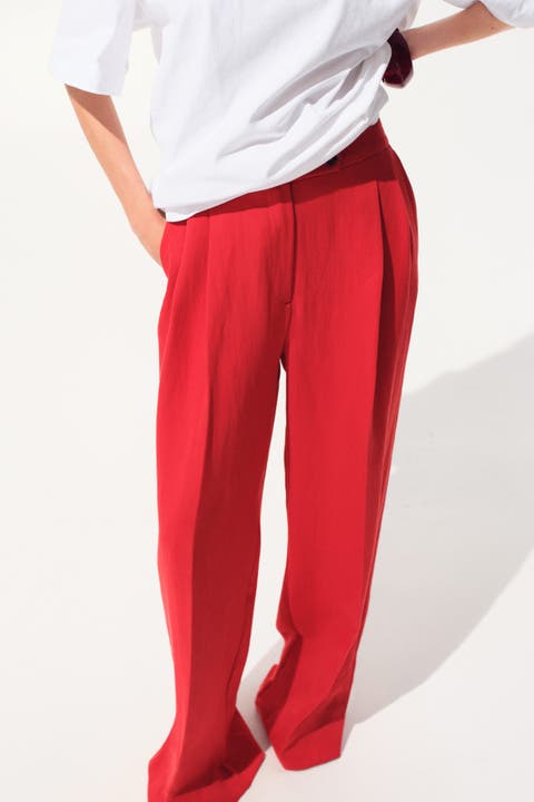 Wide-leg dress pants