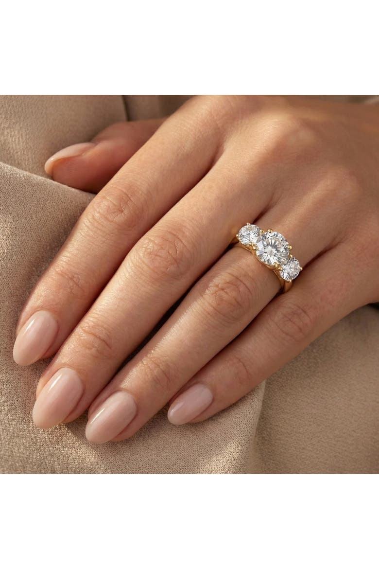 Certified 5Ct Three Stone Diamond Engagement Anniversary Ring 14k Gold Lab Grown, Alternate, color, 14k Yellow Gold