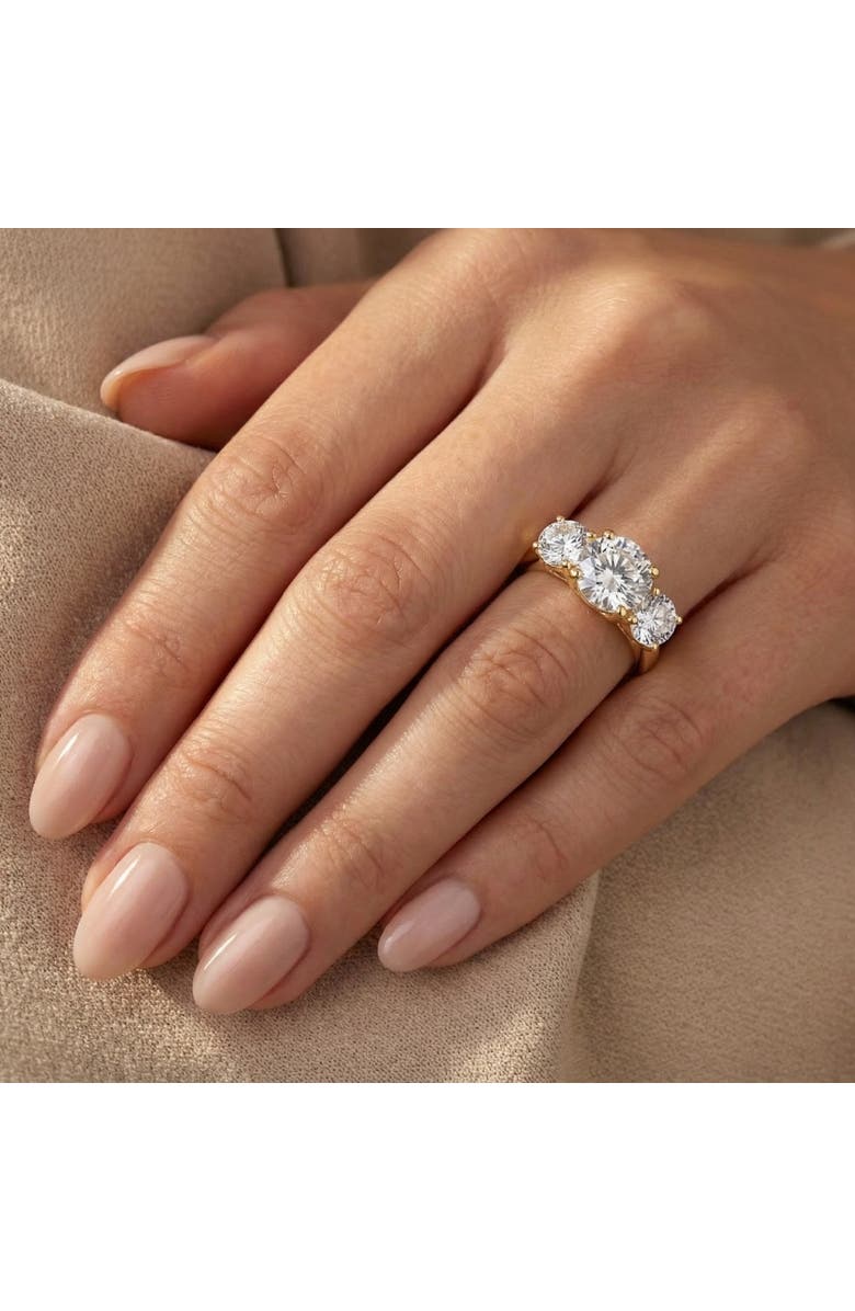 Bliss Diamond Certified 5Ct Three Stone Diamond Engagement Anniversary Ring 14k Gold Lab Grown, Alternate, color, 14K Yellow Gold