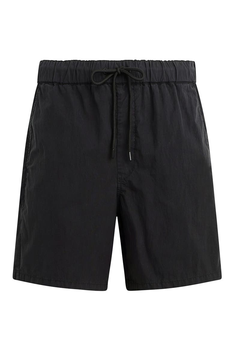 Cotton & Nylon Drawstring Shorts, Alternate, color, BLACK