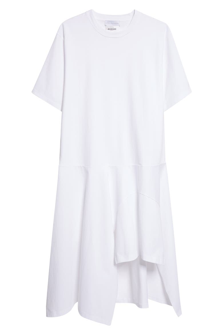 Deconstructed Organic Cotton T-Shirt Dress, Alternate, color, PURE WHITE