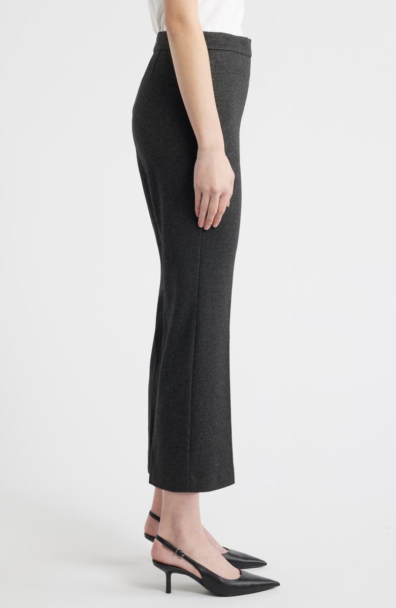 Theory Herringbone Kick Flare Ankle Pants, Alternate, color, Charcoal Melange