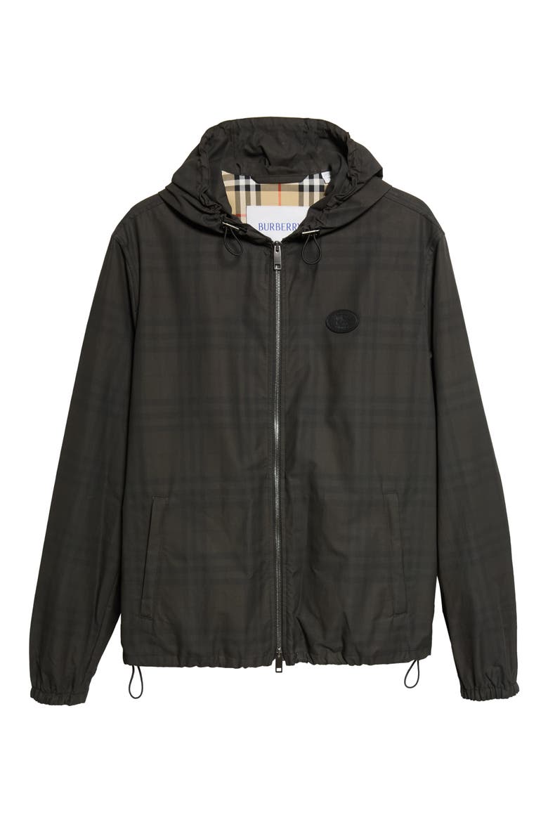Newport Check Hooded Jacket, Main, color, SAND IP CHECK