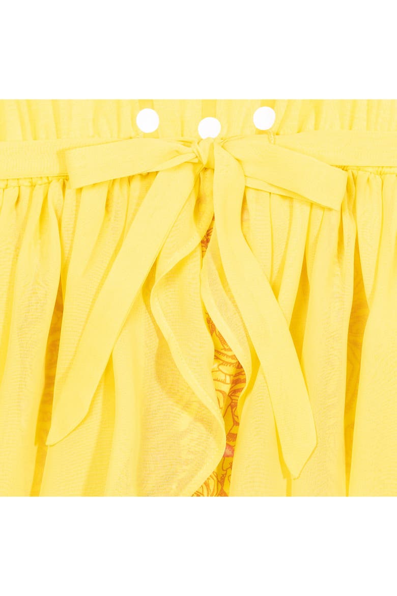Princess Skirt Overlay Romper, Alternate, color, Belle Yellow Pink