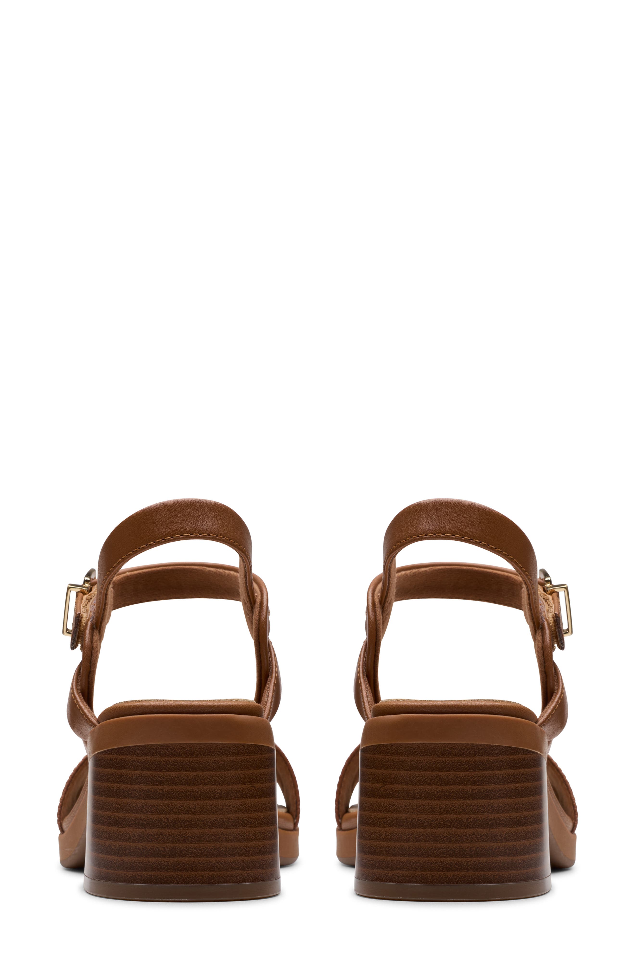 Clarks Jaylan Dusk Sandali Con Tacco Donna: Zeppa 50 Mm, Tomaia In Pelle, Plantare Ultimate Comfort, Beige, Slip-on