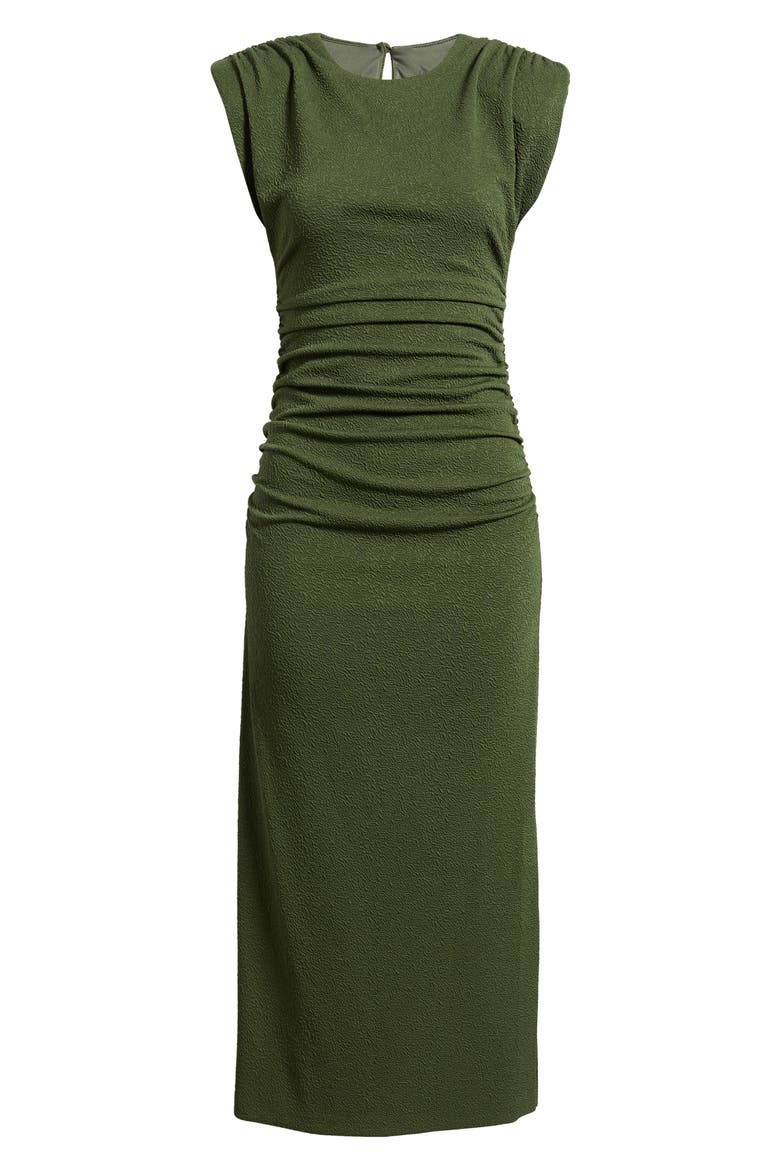Cap Sleeve Textured Knit Midi Dress, Alternate, color, LODEN
